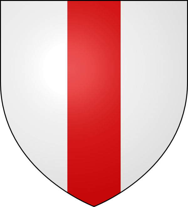 Argent a pale gules